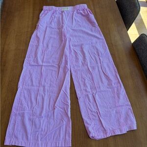 Studio Seven Designs pink striped lounge pants size S